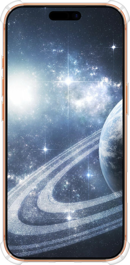 Силикон с усиленными углами чехол Кольца Сатурна для Apple iPhone 17 PRO MAX - 173sp-4029 изображение 