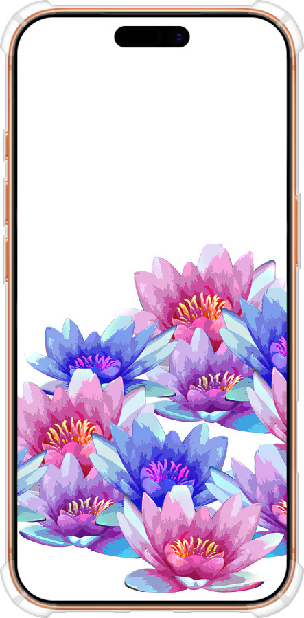Силикон с усиленными углами чехол Лотос для Apple iPhone 17 PRO MAX - 4862sp-4029 изображение 