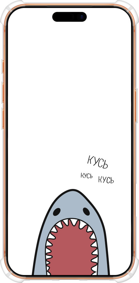 Силикон с усиленными углами чехол Акула для Apple iPhone 17 PRO MAX - 4870sp-4029 изображение 