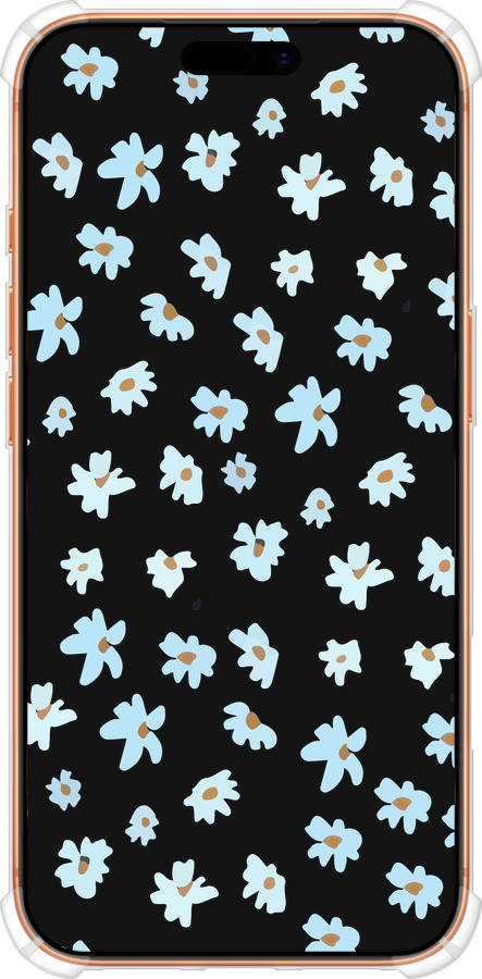 Силикон с усиленными углами чехол Цветочный для Apple iPhone 17 PRO MAX - 4900sp-4029 изображение 