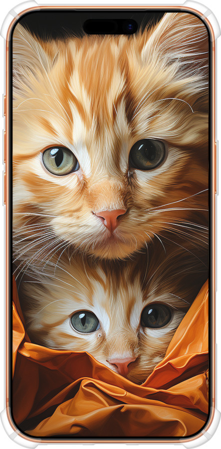 Силикон с усиленными углами чехол Котики 2 для Apple iPhone 17 PRO MAX - 5664sp-4029 изображение 
