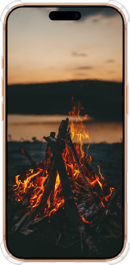 Силикон с усиленными углами чехол Огонь для Apple iPhone 17 PRO MAX - 6021sp-4029 изображение 