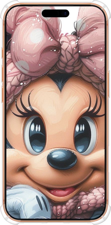 Силикон с усиленными углами чехол Минни Маус с бантиком для Apple iPhone 17 PRO MAX - 6055sp-4029 изображение 