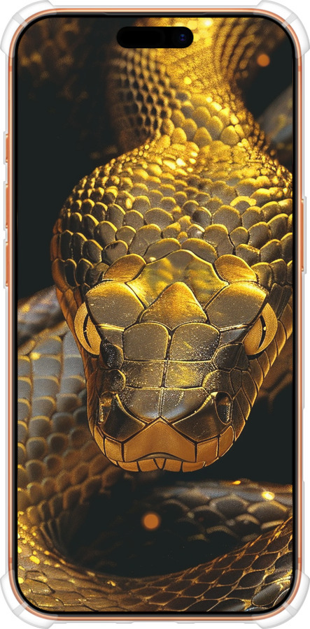 Силикон с усиленными углами чехол Golden snake для Apple iPhone 17 PRO MAX - 6072sp-4029 изображение 