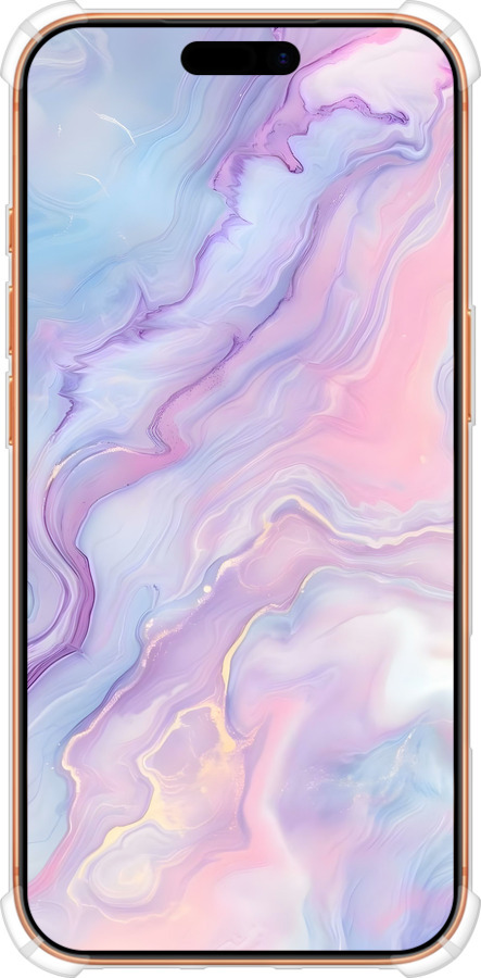 Силикон с усиленными углами чехол Нежный мрамор для Apple iPhone 17 PRO MAX - 6310sp-4029 изображение 