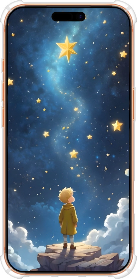 Силикон с усиленными углами чехол Маленький принц для Apple iPhone 17 PRO MAX - 6326sp-4029 изображение 