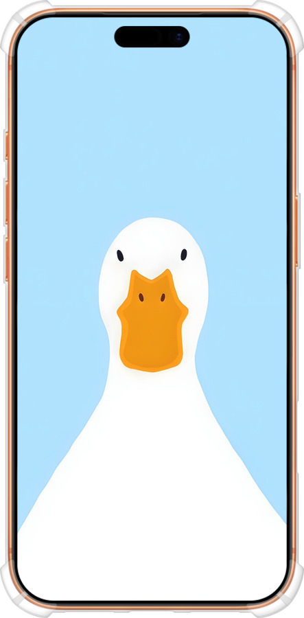 Силикон с усиленными углами чехол Гусь для Apple iPhone 17 PRO MAX - 6350sp-4029 изображение 