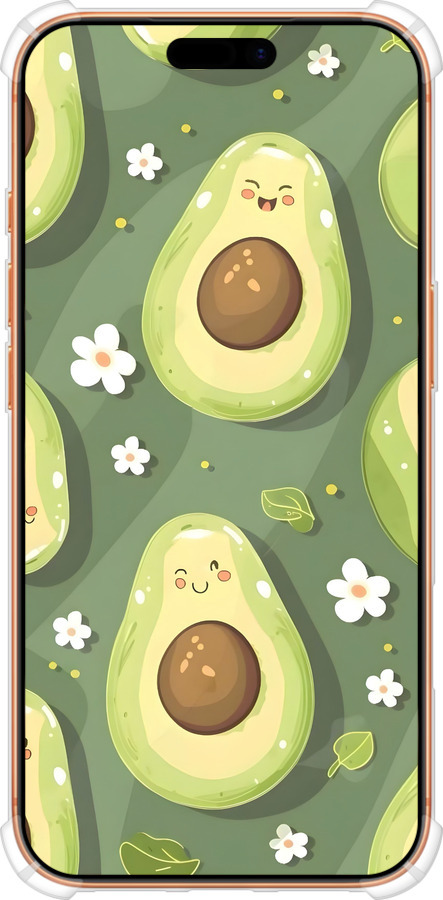 Силикон с усиленными углами чехол Авокадо для Apple iPhone 17 PRO MAX - 6380sp-4029 изображение 