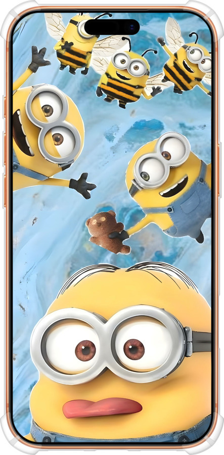 Силикон с усиленными углами чехол Миньоны для Apple iPhone 17 PRO MAX - 6386sp-4029 изображение 