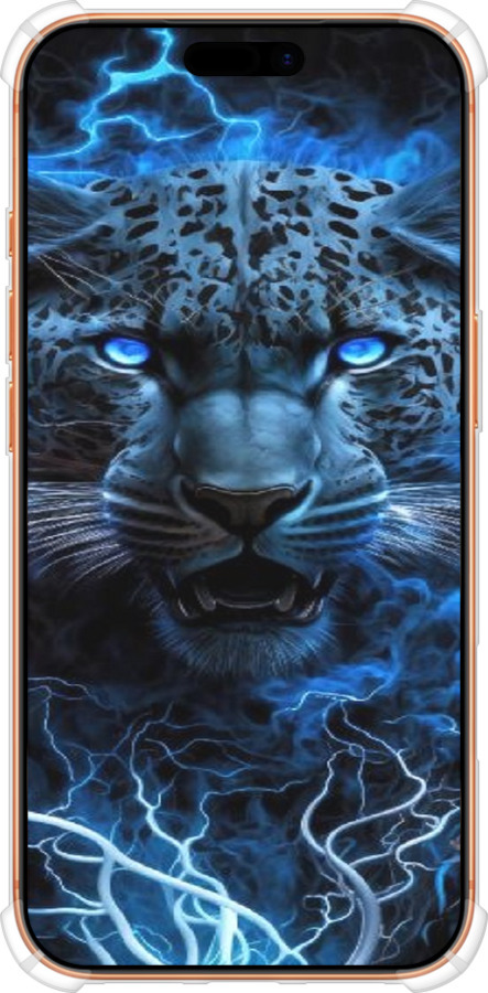 Силикон с усиленными углами чехол Ледяной леопард для Apple iPhone 17 PRO MAX - 6460sp-4029 изображение 