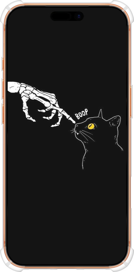 Силикон с усиленными углами чехол Кошка для Apple iPhone 17 PRO MAX - 6505sp-4029 изображение 