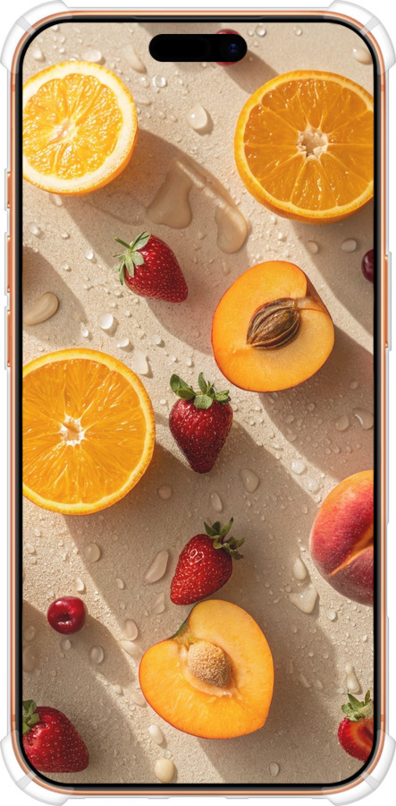 Силикон с усиленными углами чехол Фрукты 3 для Apple iPhone 17 PRO MAX - 6703sp-4029 изображение 
