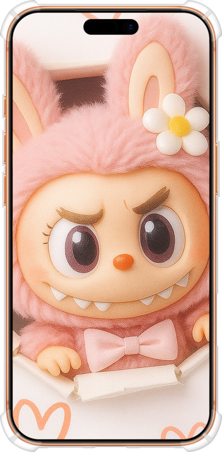 Силикон с усиленными углами чехол Лабубу 2 для Apple iPhone 17 PRO MAX - 6710sp-4029 изображение 