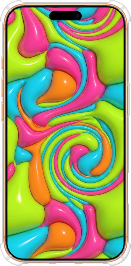 Силикон с усиленными углами чехол Y2K Jelly Dream для Apple iPhone 17 PRO MAX - 6780sp-4029 изображение 