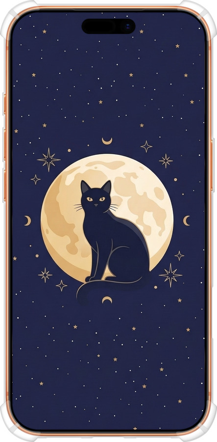 Силикон с усиленными углами чехол Cute Cat Celestial/Witchy для Apple iPhone 17 PRO MAX - 6787sp-4029 изображение 