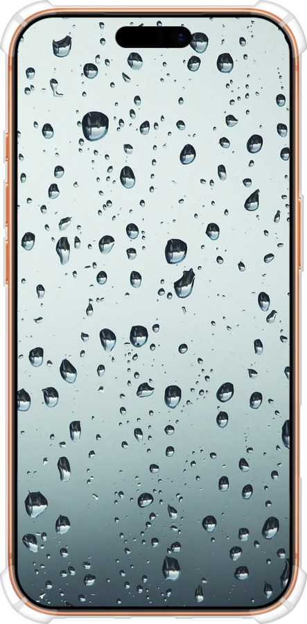 Силикон с усиленными углами чехол Стекло в каплях для Apple iPhone 17 PRO MAX - 848sp-4029 изображение 