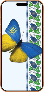 Силиконовый чехол Желто-голубая бабочка для Apple iPhone 17 PRO MAX - 1054u-4029 изображение 