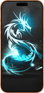 Силиконовый чехол Бело-голубой огненный дракон для Apple iPhone 17 PRO MAX - 113u-4029 изображение 