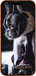 Силиконовый чехол Бульдог-фотограф для Apple iPhone 17 PRO MAX - 142u-4029 изображение 