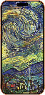 Силиконовый чехол Винсент Ван Гог. Звёздная ночь для Apple iPhone 17 PRO MAX - 163u-4029 изображение 