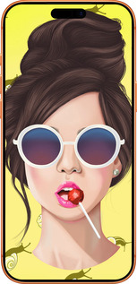 Силиконовый чехол Девушка с чупа-чупсом для Apple iPhone 17 PRO MAX - 3979u-4029 изображение 