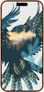 Силиконовый чехол Арт-орел на фоне природы для Apple iPhone 17 PRO MAX - 3983u-4029 изображение 