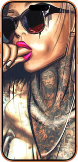 Силіконовий чехол Дівчина в тату для Apple iPhone 17 PRO MAX - 4001u-4029 изображение 