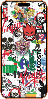 Силиконовый чехол Many different logos для Apple iPhone 17 PRO MAX - 4022u-4029 изображение 