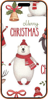 Силиконовый чехол Merry Christmas для Apple iPhone 17 PRO MAX - 4106u-4029 изображение 