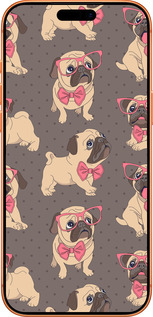 Силиконовый чехол мопсики 2 для Apple iPhone 17 PRO MAX - 4362u-4029 изображение 