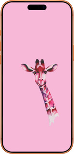 Силиконовый чехол Розовая жирафа для Apple iPhone 17 PRO MAX - 4441u-4029 изображение 