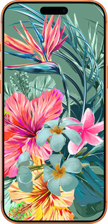 Силиконовый чехол Тропические цветы v1 для Apple iPhone 17 PRO MAX - 4667u-4029 изображение 