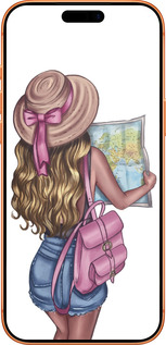 Силиконовый чехол Девушка с картой для Apple iPhone 17 PRO MAX - 4704u-4029 изображение 