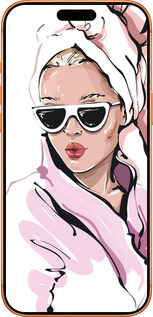 Силиконовый чехол Девушка в очках 2 для Apple iPhone 17 PRO MAX - 4714u-4029 изображение 