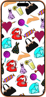 Силиконовый чехол stickers для Apple iPhone 17 PRO MAX - 4757u-4029 изображение 