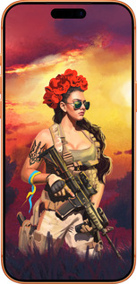 Силиконовый чехол Украинка с оружием для Apple iPhone 17 PRO MAX - 5316u-4029 изображение 