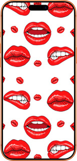 Силиконовый чехол Губы v3 для Apple iPhone 17 PRO MAX - 5477u-4029 изображение 