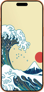 Силиконовый чехол Японские волны для Apple iPhone 17 PRO MAX - 5533u-4029 изображение 