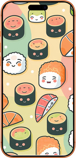 Силиконовый чехол Суши паттерн для Apple iPhone 17 PRO MAX - 5583u-4029 изображение 