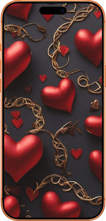 Силиконовый чехол Сердечки для Apple iPhone 17 PRO MAX - 5831u-4029 изображение 