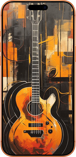 Силиконовый чехол Чехол для телефона Оранжевая Гитара для Apple iPhone 17 PRO MAX - 5934u-4029 изображение 