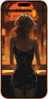 Силиконовый чехол Чехол для телефона Девушка в баре для Apple iPhone 17 PRO MAX - 5947u-4029 изображение 