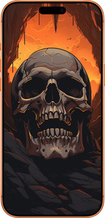 Силиконовый чехол Череп в пещере для Apple iPhone 17 PRO MAX - 5959u-4029 изображение 