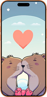 Силиконовый чехол Капибара любовь для Apple iPhone 17 PRO MAX - 6027u-4029 изображение 