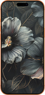 Силиконовый чехол Черные цветы для Apple iPhone 17 PRO MAX - 6031u-4029 изображение 