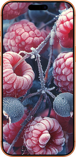 Силиконовый чехол Морозные ягоды для Apple iPhone 17 PRO MAX - 6033u-4029 изображение 