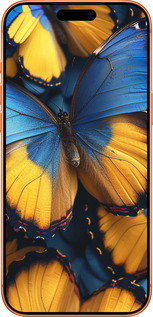 Силіконовий чехол Жовто-блакитні метелики для Apple iPhone 17 PRO MAX - 6046u-4029 изображение 