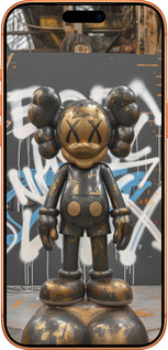 Силиконовый чехол Bronze kaws v3 для Apple iPhone 17 PRO MAX - 6099u-4029 изображение 