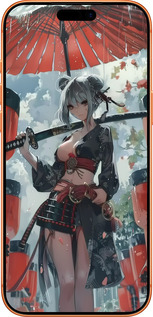 Силиконовый чехол Гейша-воин для Apple iPhone 17 PRO MAX - 6124u-4029 изображение 