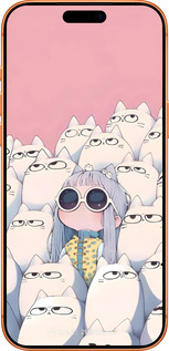 Силиконовый чехол Малышка с котами для Apple iPhone 17 PRO MAX - 6295u-4029 изображение 